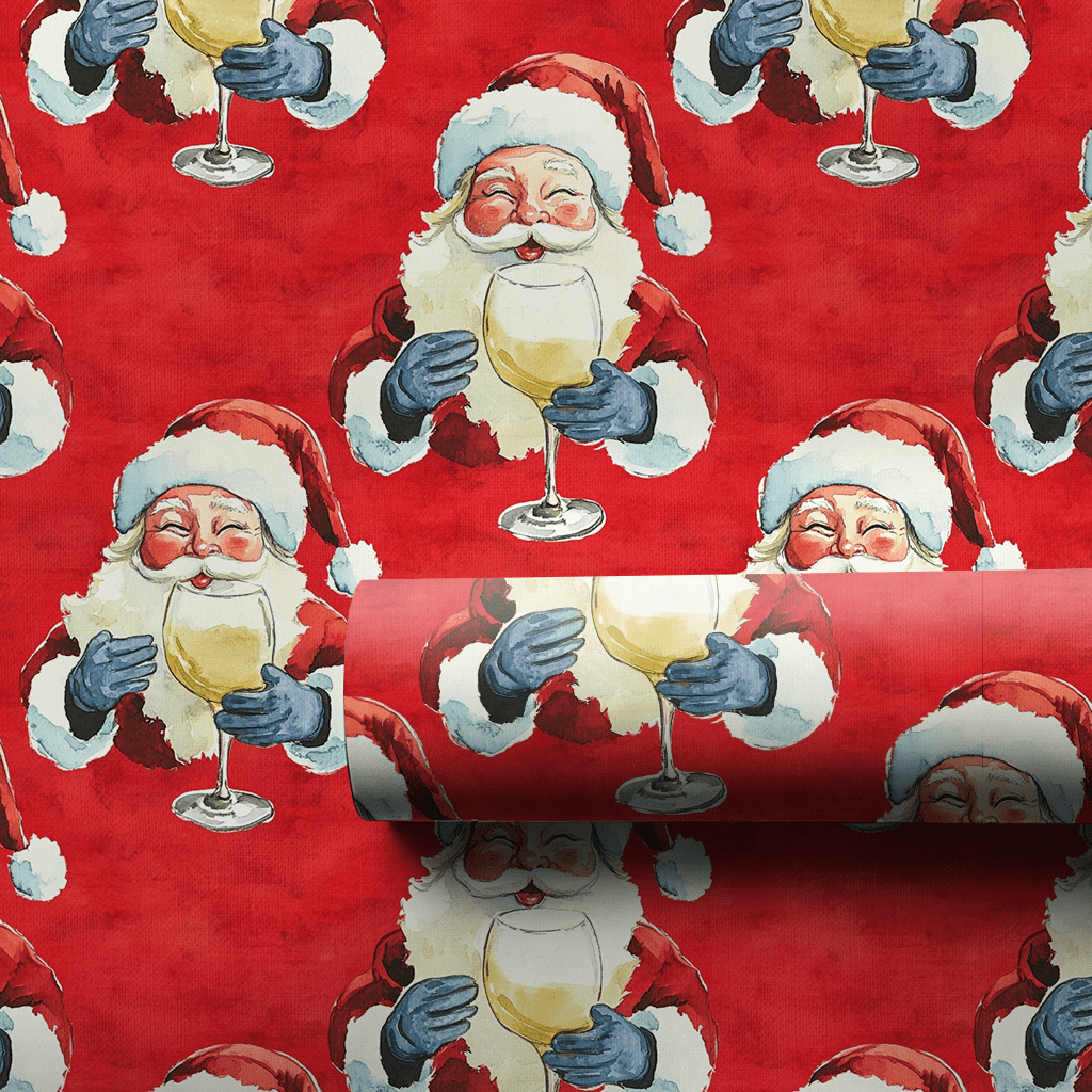 White Wine Holiday - Wrapping Paper - Aspen & Arlo