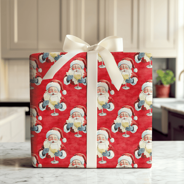 White Wine Holiday - Wrapping Paper - Aspen & Arlo