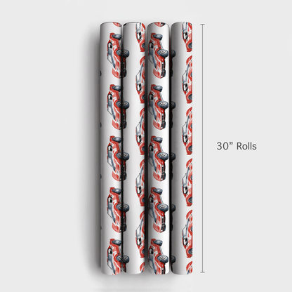 Red Roadster - Wrapping Paper - Aspen & Arlo