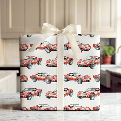 Red Roadster - Wrapping Paper - Aspen & Arlo