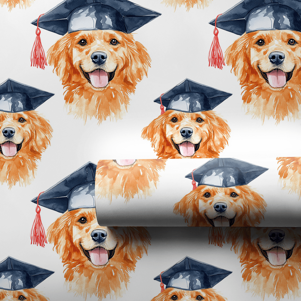 Red Golden Graduate - Wrapping Paper - Aspen & Arlo