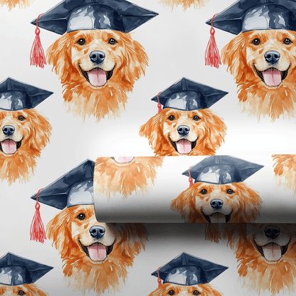 Red Golden Graduate - Wrapping Paper - Aspen & Arlo