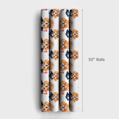 Red Golden Graduate - Wrapping Paper - Aspen & Arlo