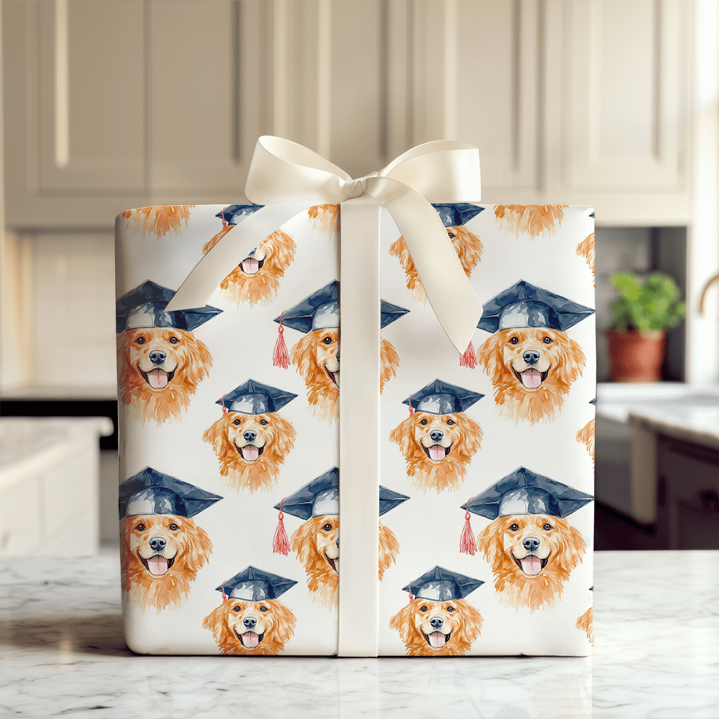 Red Golden Graduate - Wrapping Paper - Aspen & Arlo