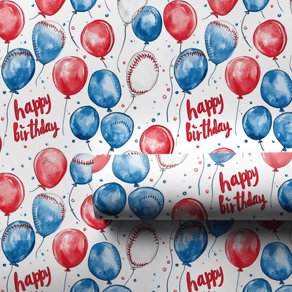 Birthday Grand Slam - Wrapping Paper - Aspen & Arlo