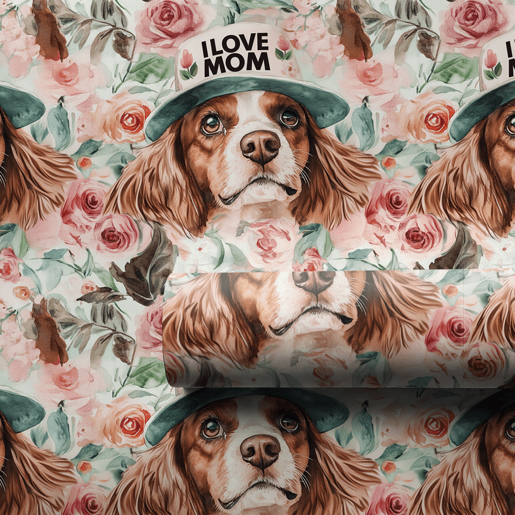 Mom's Favorite Brittany Spaniel - Wrapping Paper - Aspen & Arlo