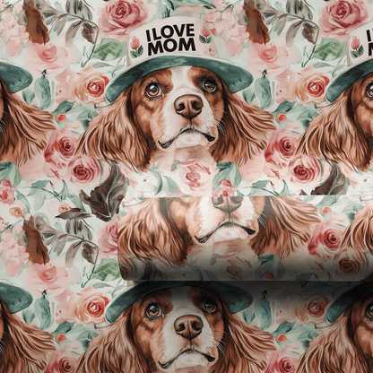 Mom's Favorite Brittany Spaniel - Wrapping Paper - Aspen & Arlo