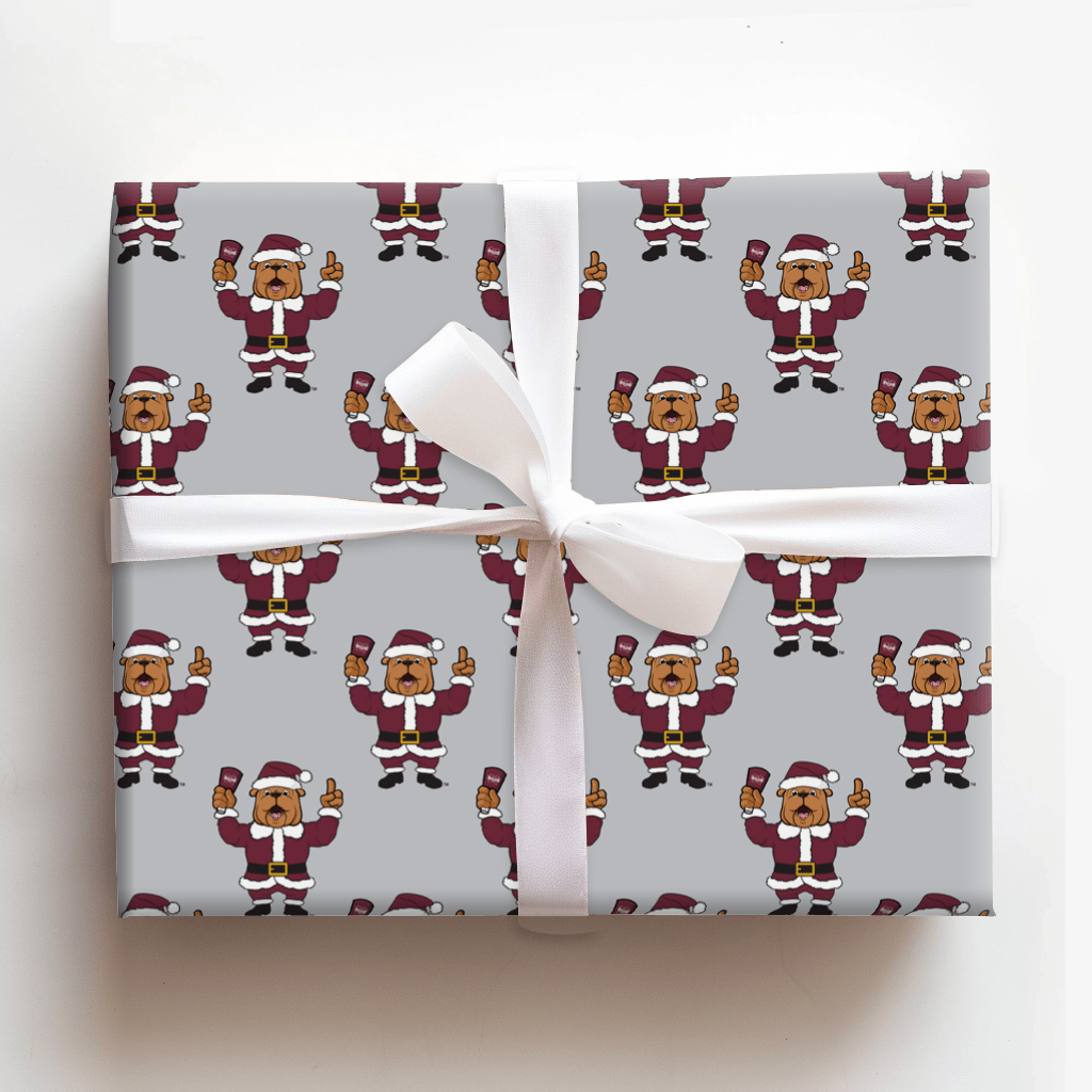 Mississippi Santa Bulldog - Wrapping Paper - Aspen & Arlo