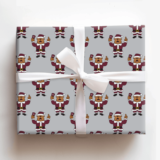 Mississippi Santa Bulldog - Wrapping Paper - Aspen & Arlo