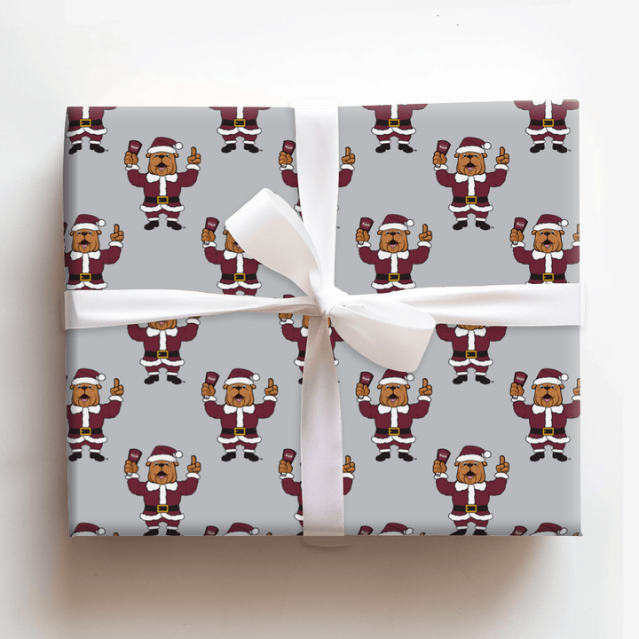 Mississippi Santa Bulldog - Wrapping Paper - Aspen & Arlo