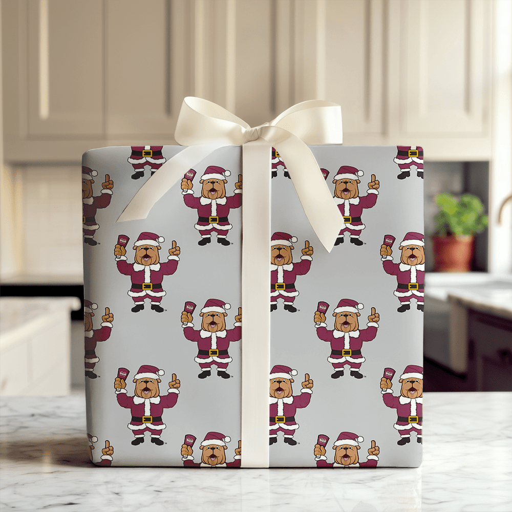 Mississippi Santa Bulldog - Wrapping Paper - Aspen & Arlo