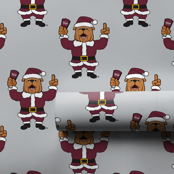 Mississippi Santa Bulldog - Wrapping Paper - Aspen & Arlo