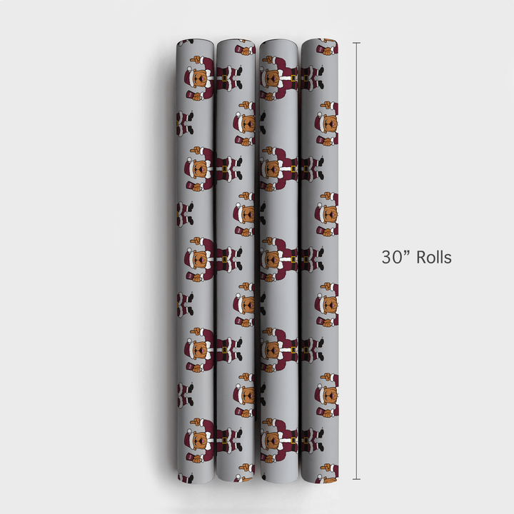 Mississippi Santa Bulldog - Wrapping Paper - Aspen & Arlo
