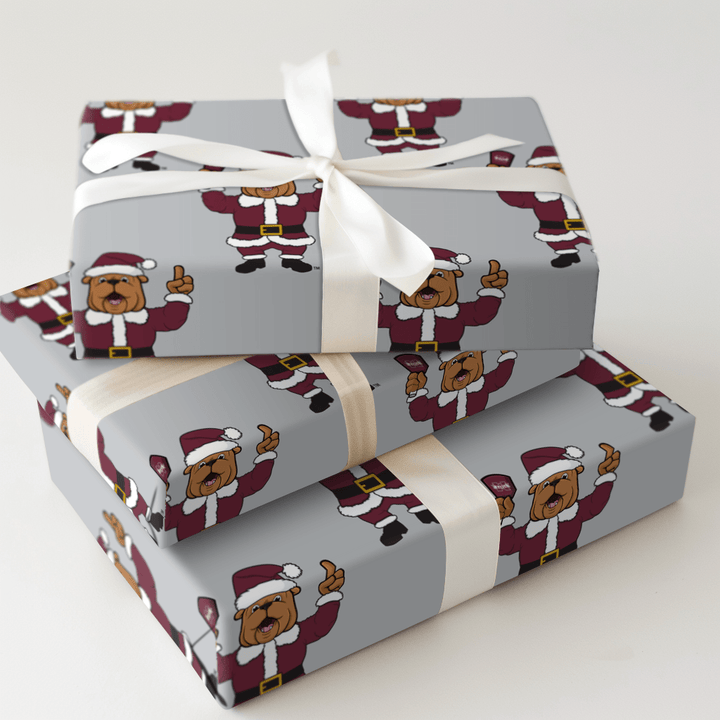 Mississippi Santa Bulldog - Wrapping Paper - Aspen & Arlo