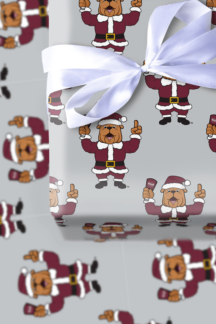 Mississippi Santa Bulldog - Wrapping Paper - Aspen & Arlo