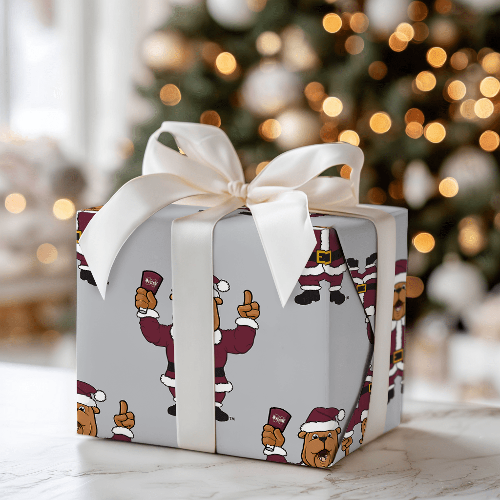 Mississippi Santa Bulldog - Wrapping Paper - Aspen & Arlo