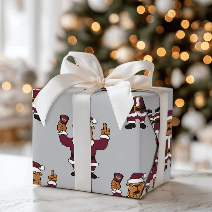 Mississippi Santa Bulldog - Wrapping Paper - Aspen & Arlo