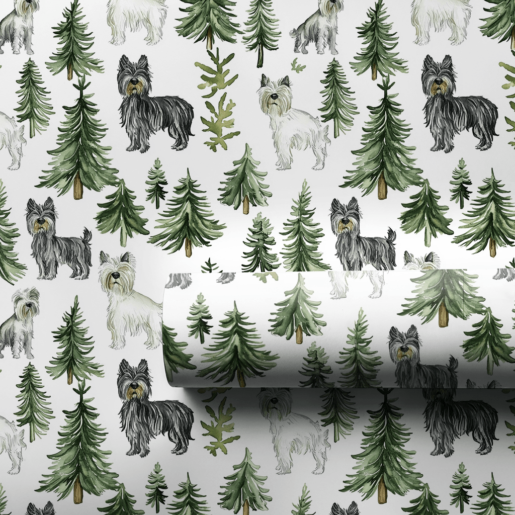 Snow Day for Scottish Terriers - Wrapping Paper - Aspen & Arlo