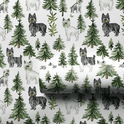 Snow Day for Scottish Terriers - Wrapping Paper - Aspen & Arlo