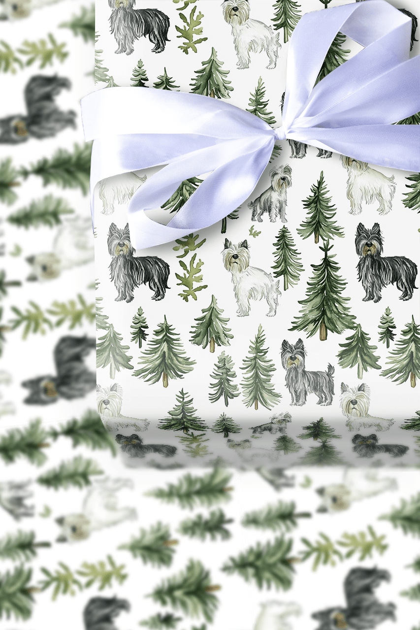 Snow Day for Scottish Terriers - Wrapping Paper - Aspen & Arlo