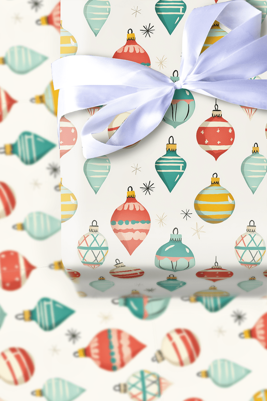Vintage Baubles - Wrapping Paper - Aspen & Arlo