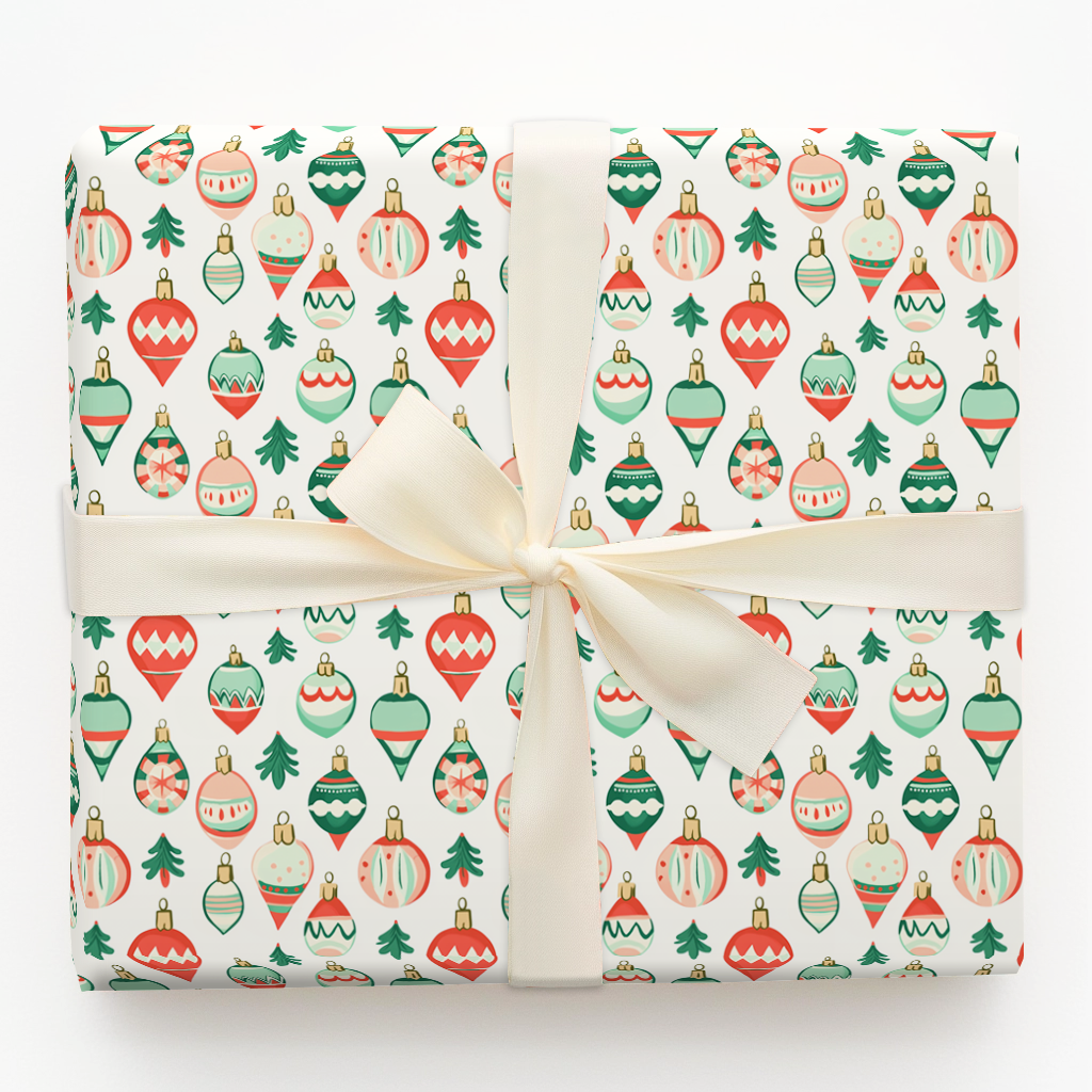Pink and Green Ornaments
