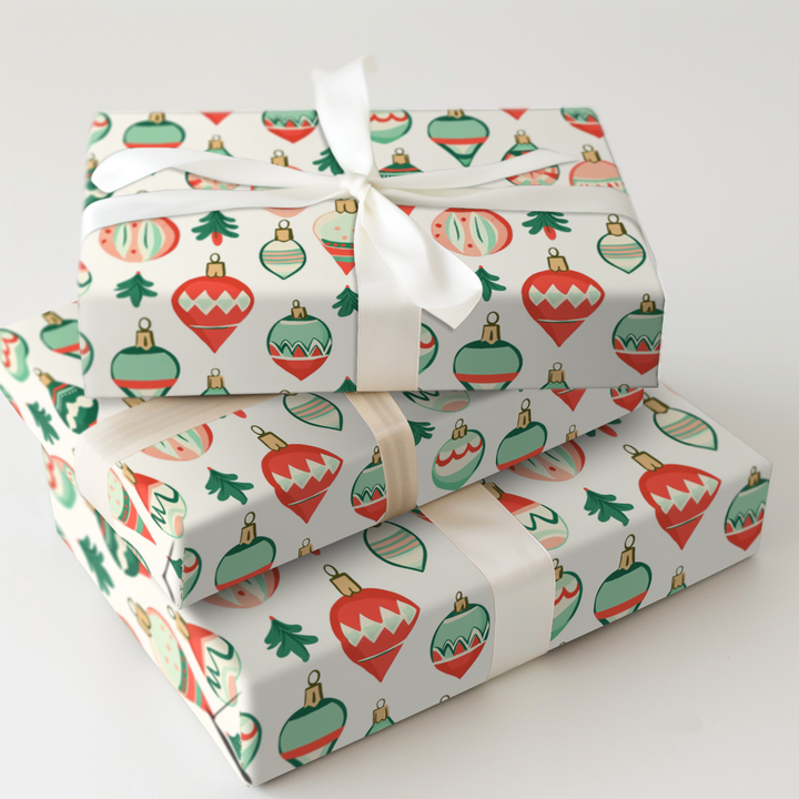 Pink and Green Ornaments