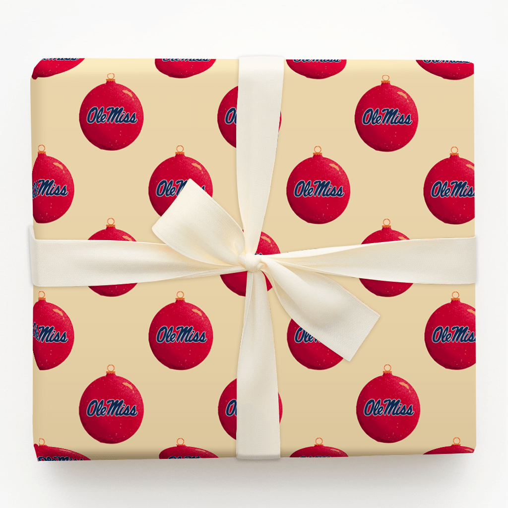 Ole Miss Holiday Bauble - Wrapping Paper - Aspen & Arlo