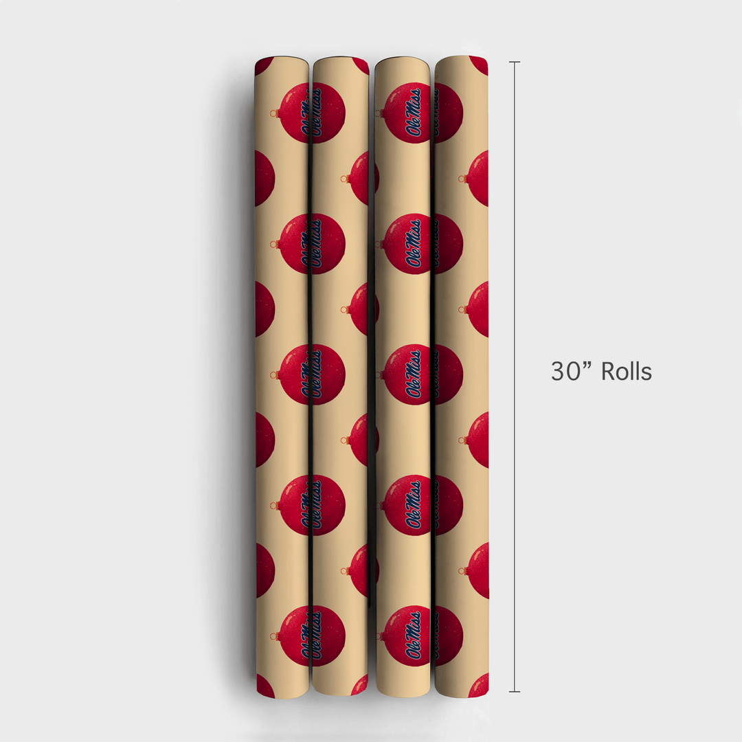 Ole Miss Holiday Bauble - Wrapping Paper - Aspen & Arlo