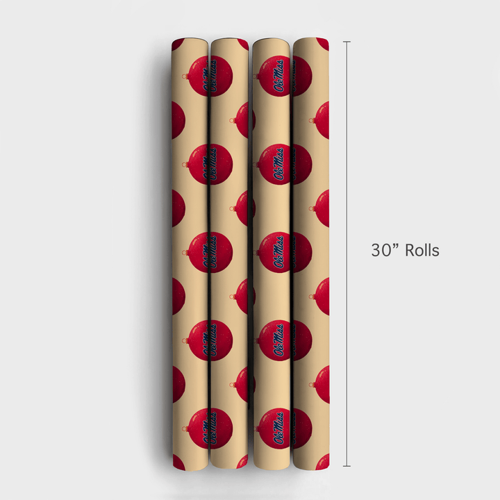 Ole Miss Holiday Bauble - Wrapping Paper - Aspen & Arlo