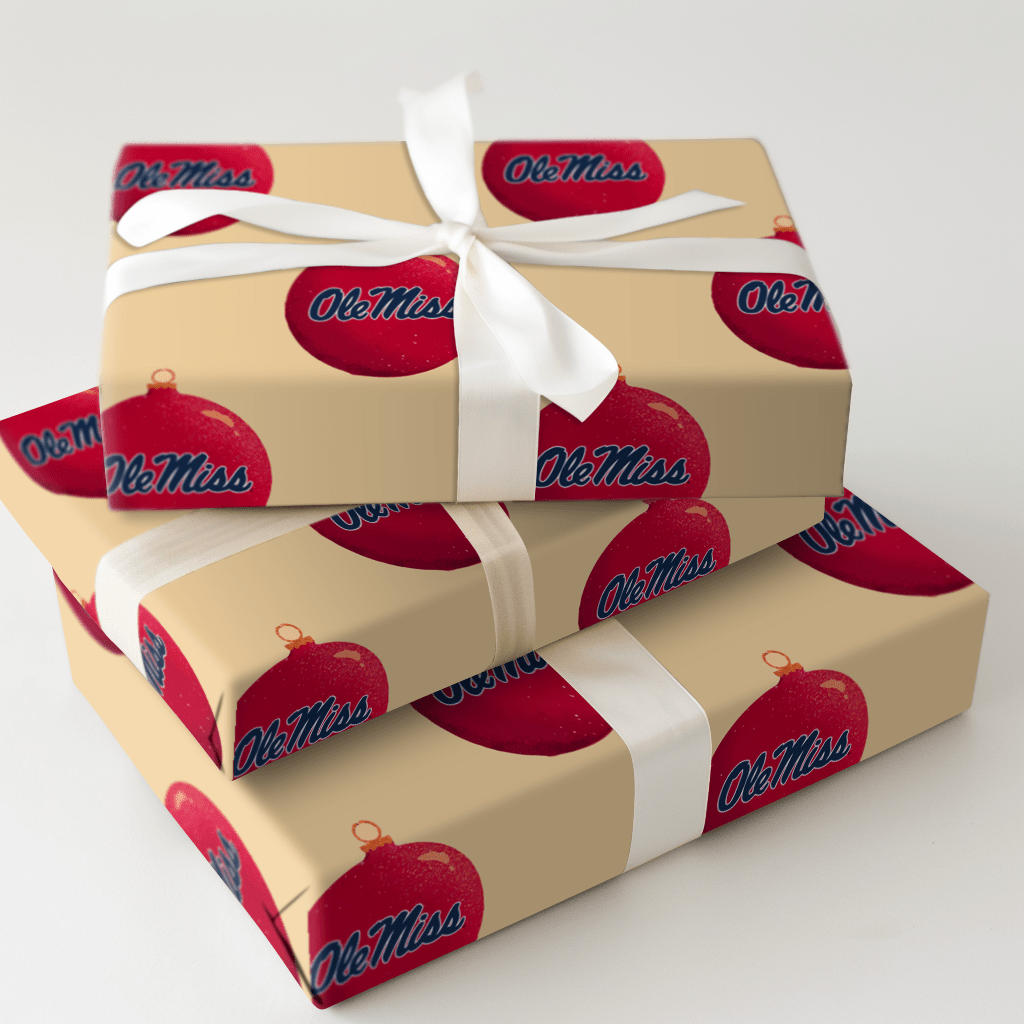 Ole Miss Holiday Bauble - Wrapping Paper - Aspen & Arlo