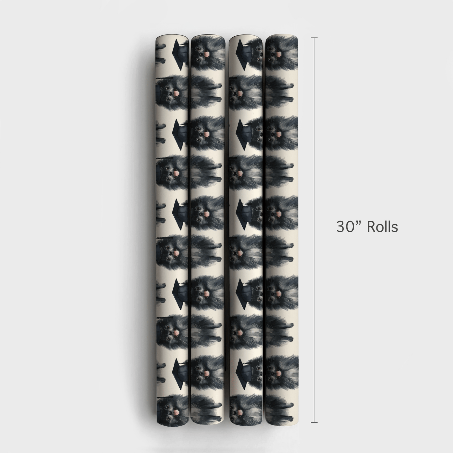 Black Pomeranian Graduate - Wrapping Paper - Aspen & Arlo