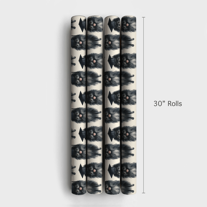 Black Pomeranian Graduate - Wrapping Paper - Aspen & Arlo
