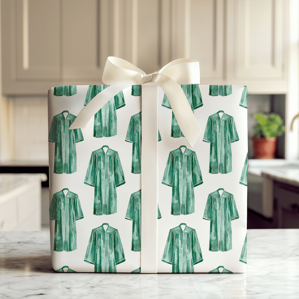 Top of the Class in Green - Wrapping Paper - Aspen & Arlo