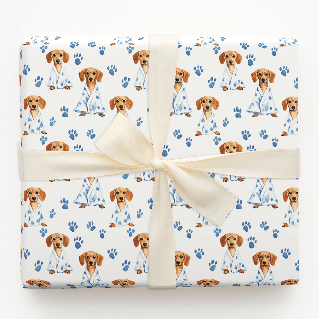 Spa Day with the Dachshunds - Wrapping Paper - Aspen & Arlo