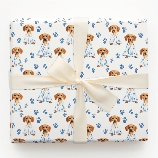 Spa Day with the Dachshunds - Wrapping Paper - Aspen & Arlo