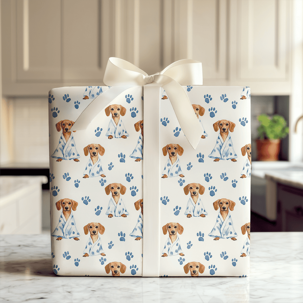 Spa Day with the Dachshunds - Wrapping Paper - Aspen & Arlo
