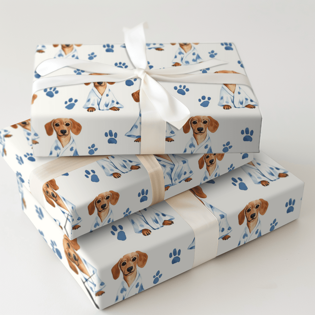 Spa Day with the Dachshunds - Wrapping Paper - Aspen & Arlo