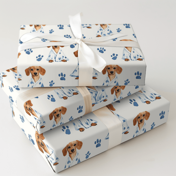 Spa Day with the Dachshunds - Wrapping Paper - Aspen & Arlo