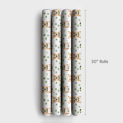 Leprechaun Corgi - Wrapping Paper - Aspen & Arlo