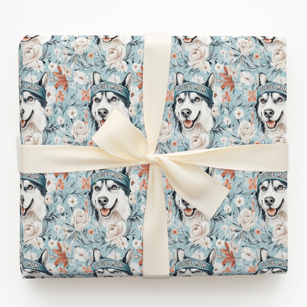 Mom's Favorite Husky - Wrapping Paper - Aspen & Arlo