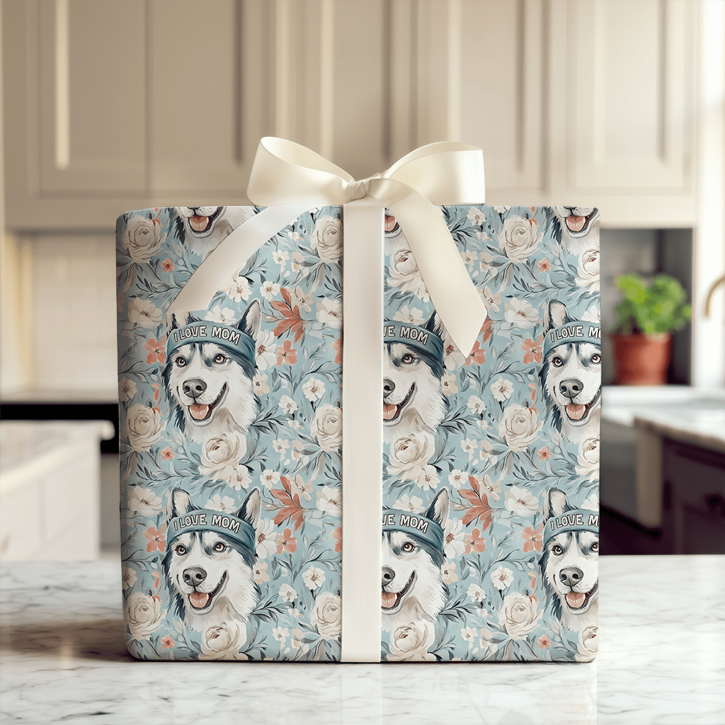 Mom's Favorite Husky - Wrapping Paper - Aspen & Arlo