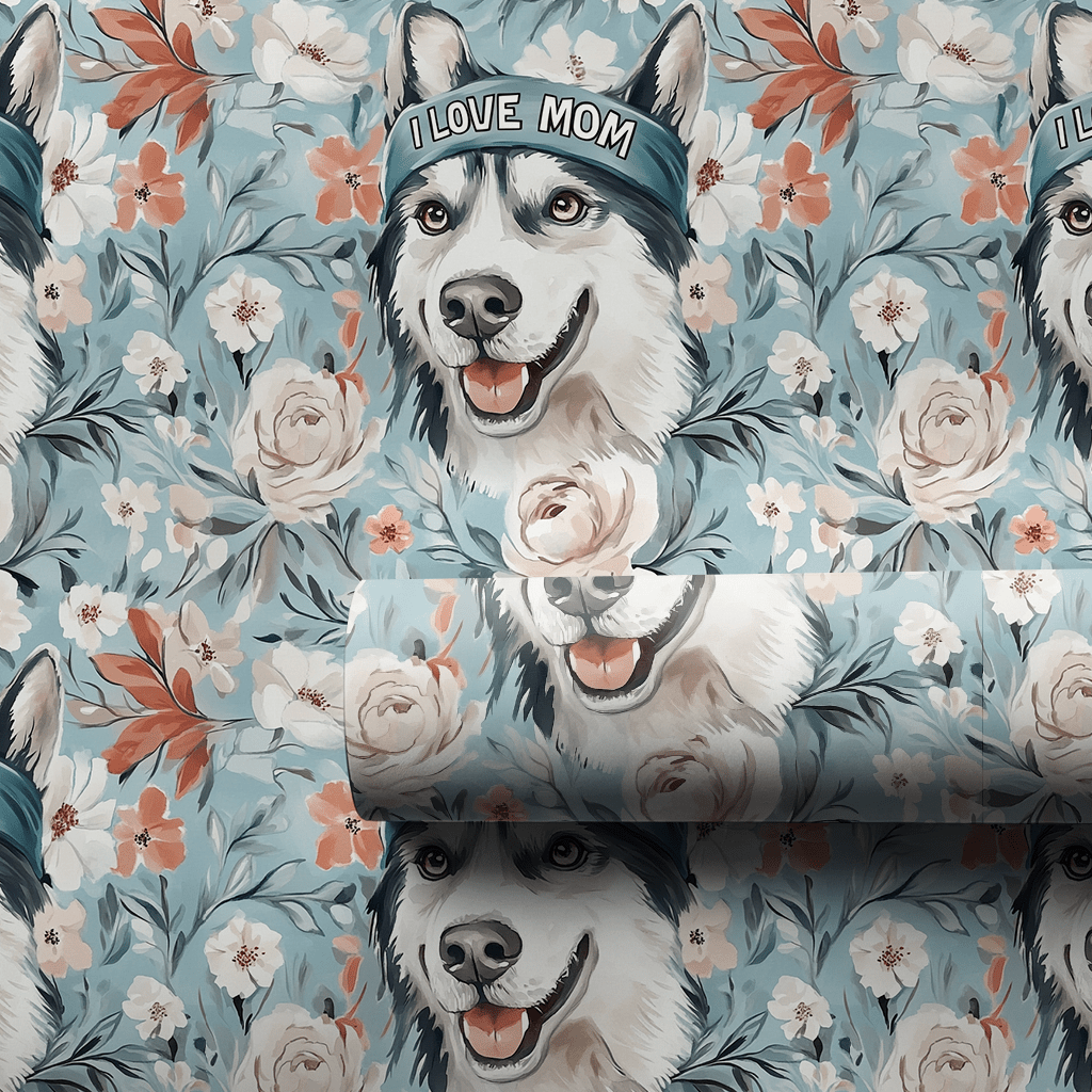 Mom's Favorite Husky - Wrapping Paper - Aspen & Arlo