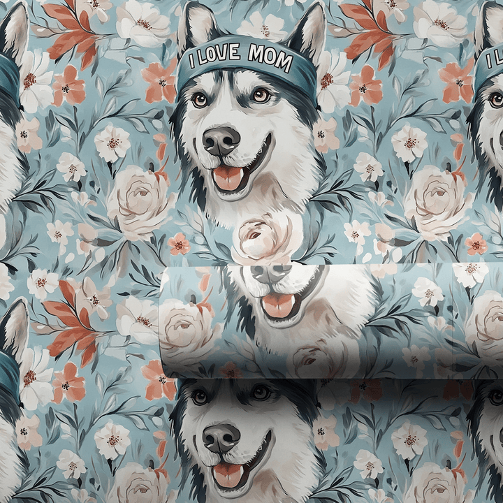 Mom's Favorite Husky - Wrapping Paper - Aspen & Arlo