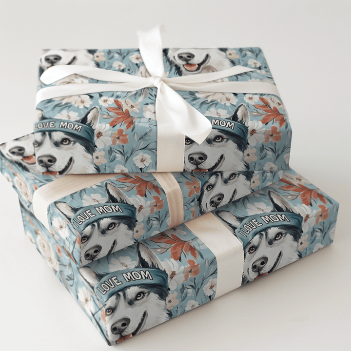 Mom's Favorite Husky - Wrapping Paper - Aspen & Arlo