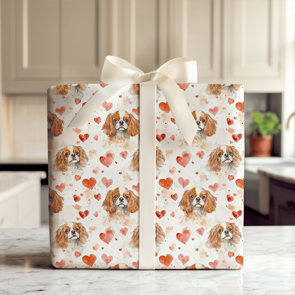 Cavalier King Charles Valentine - Wrapping Paper - Aspen & Arlo