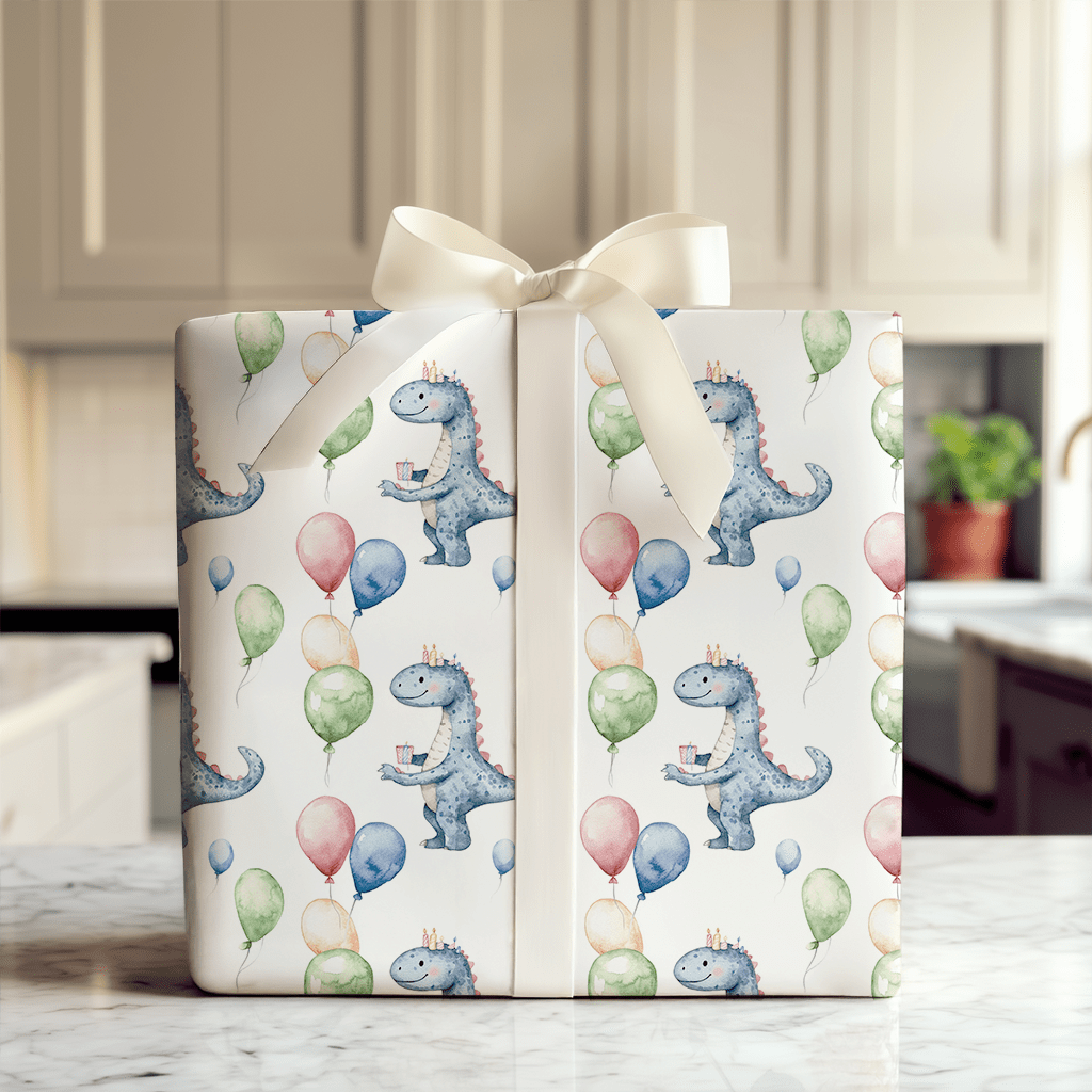 Happy Dinno - Wrapping Paper - Aspen & Arlo