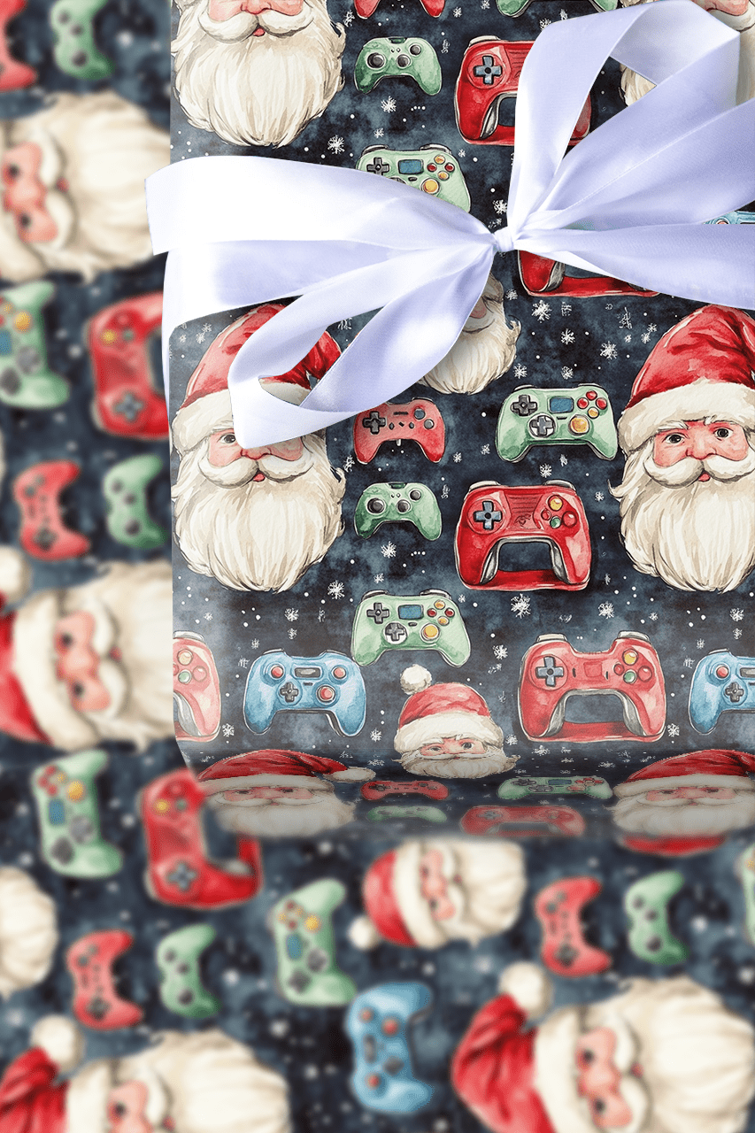 Level Up Santa - Wrapping Paper - Aspen & Arlo