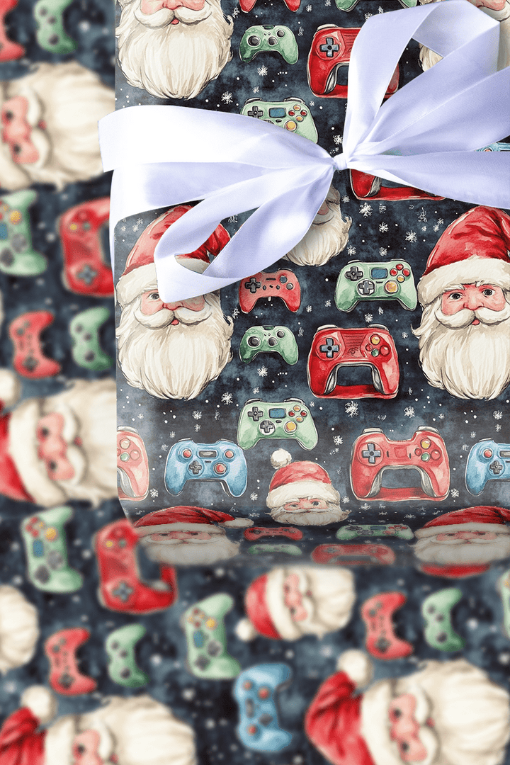 Level Up Santa - Wrapping Paper - Aspen & Arlo