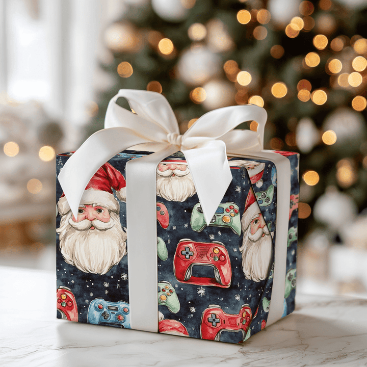Level Up Santa - Wrapping Paper - Aspen & Arlo